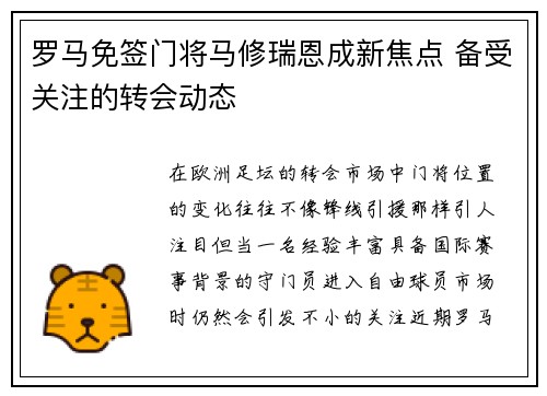 罗马免签门将马修瑞恩成新焦点 备受关注的转会动态 罗马免签门将马修瑞恩成新焦点 备受关注的转会动态